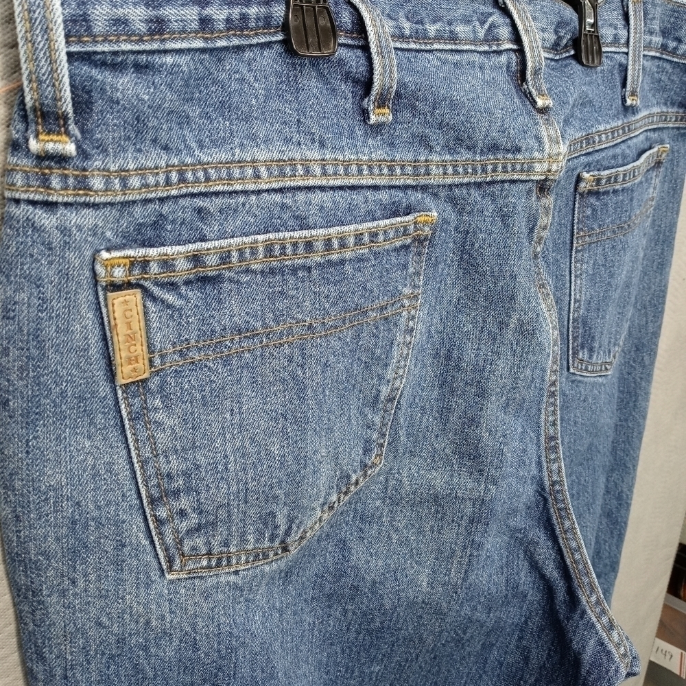 Cinch green lable men's blue jeans sz 40x32. M108pm - Picture 6 of 7